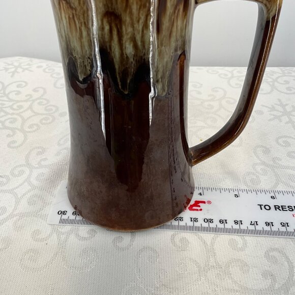Vintage Brown Drip Glaze Ceramic Mug 5 3/4" - Picture 4 of 8
